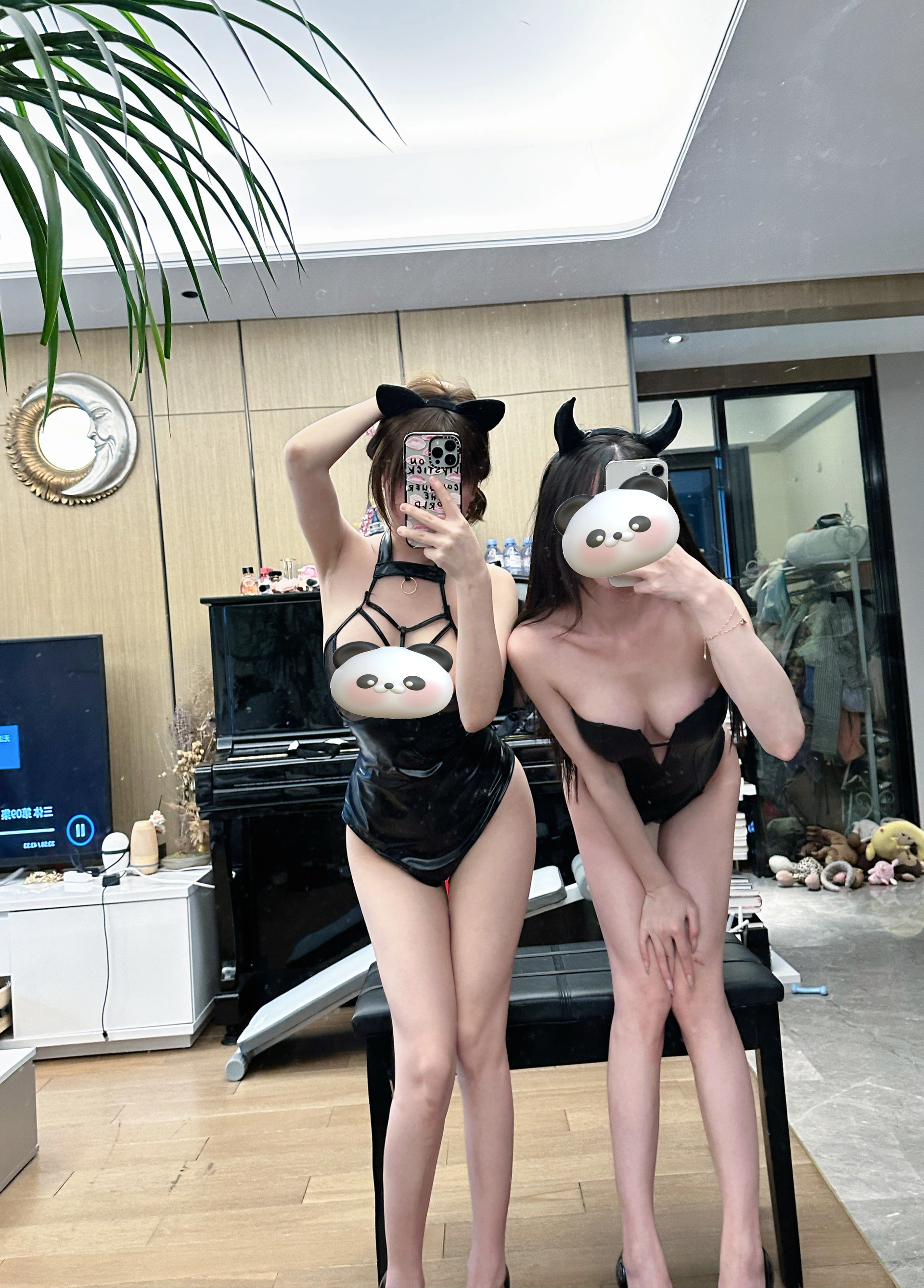 031.奔跑的晶骡儿-微密圈系列 黑色姐妹花 1