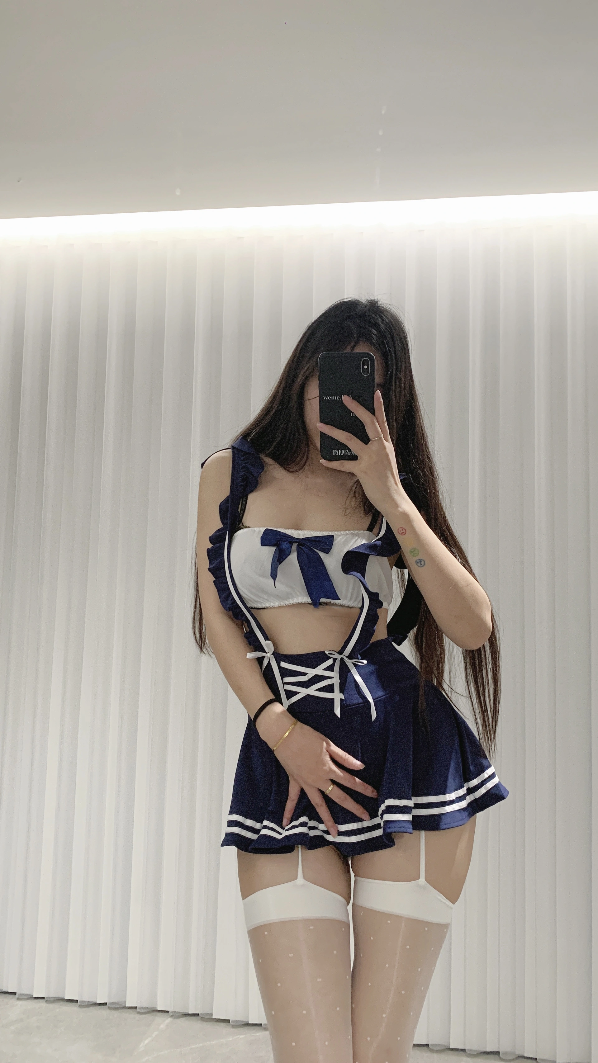 067.陈佩奇-微密圈系列 – 白丝学生装 2